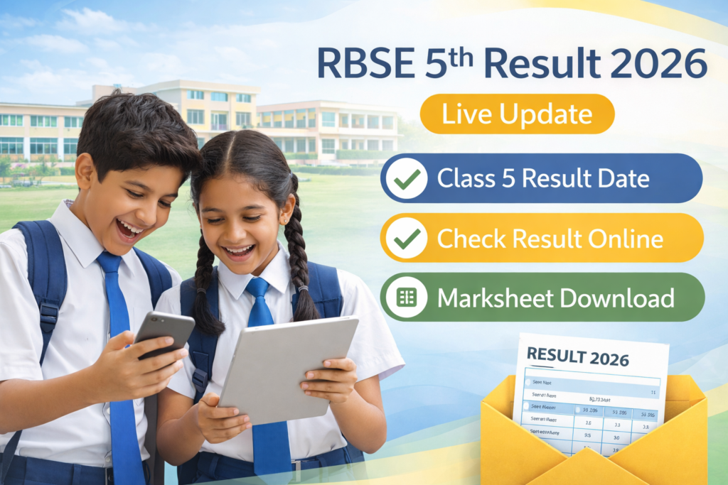 RBSE 5th Result 2026 live update Rajasthan Board result date