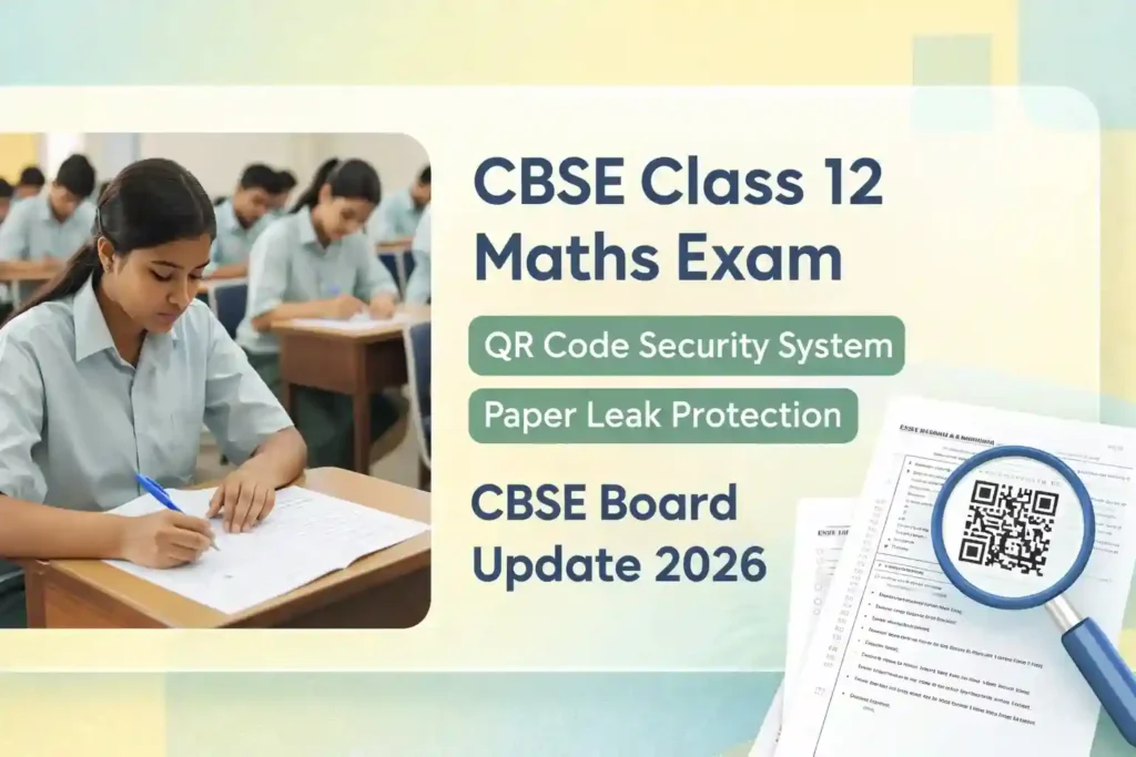 CBSE Class 12 maths paper QR code security system
