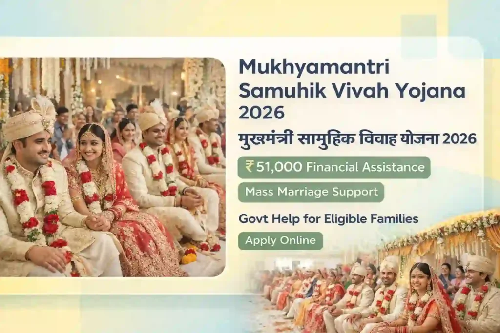 Mukhyamantri Samuhik Vivah Yojana 2026 financial aid for mass marriages