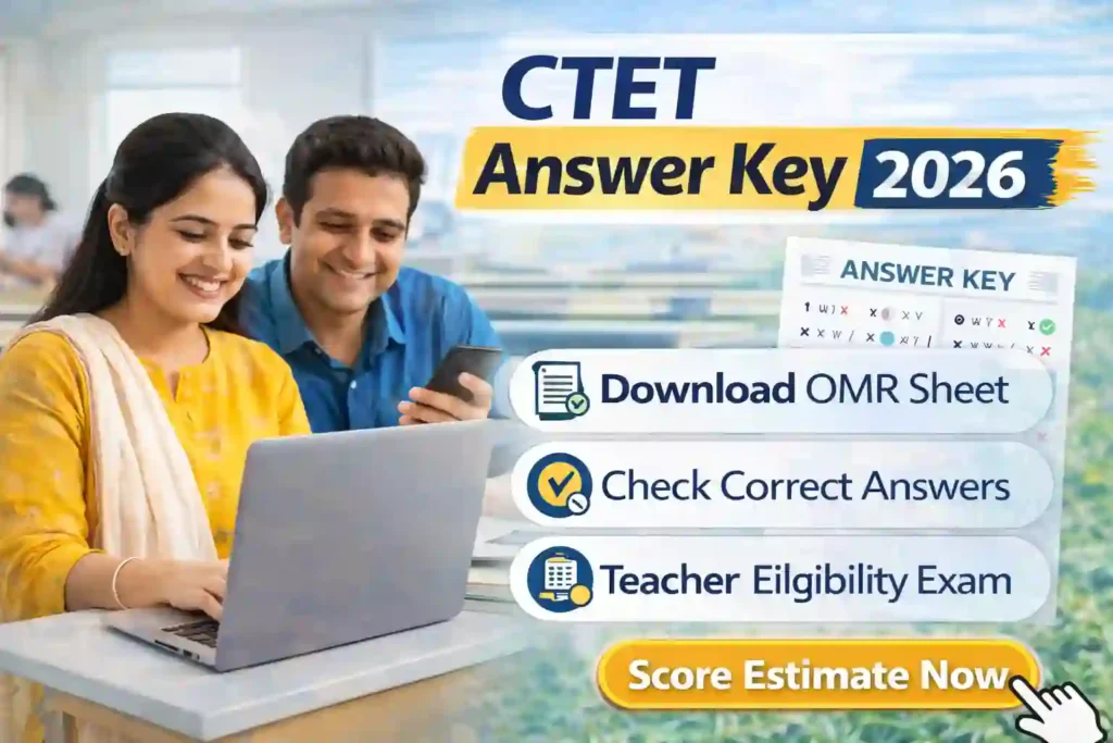 CTET Answer Key 2026 download OMR sheet and response sheet