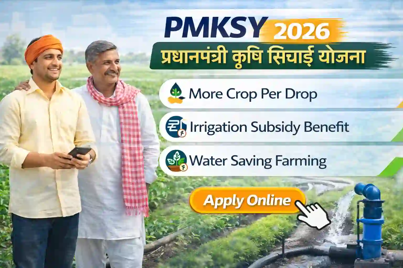 Pradhan Mantri Krishi Sinchai Yojana irrigation support for farmers