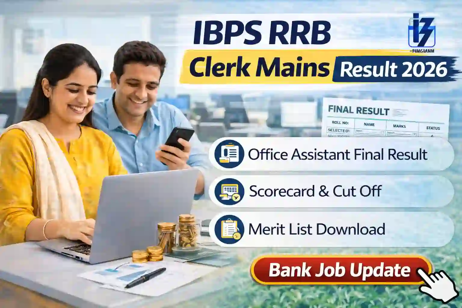 IBPS RRB Clerk Mains Result 2026 scorecard cutoff merit list