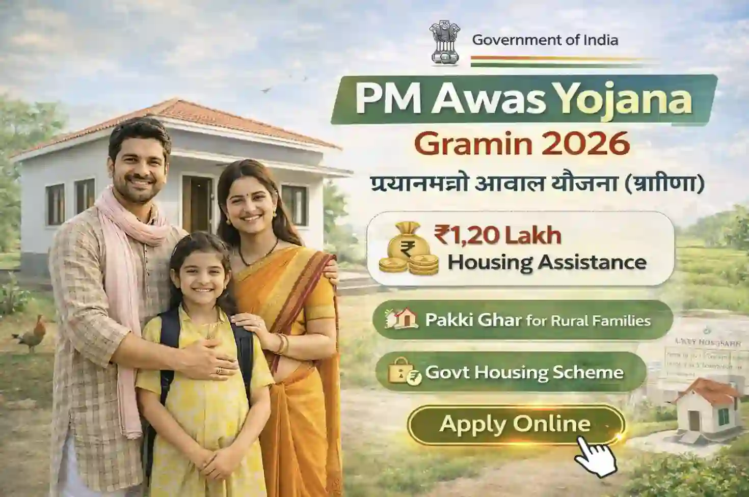 Pradhan Mantri Awas Yojana Gramin rural housing scheme benefits