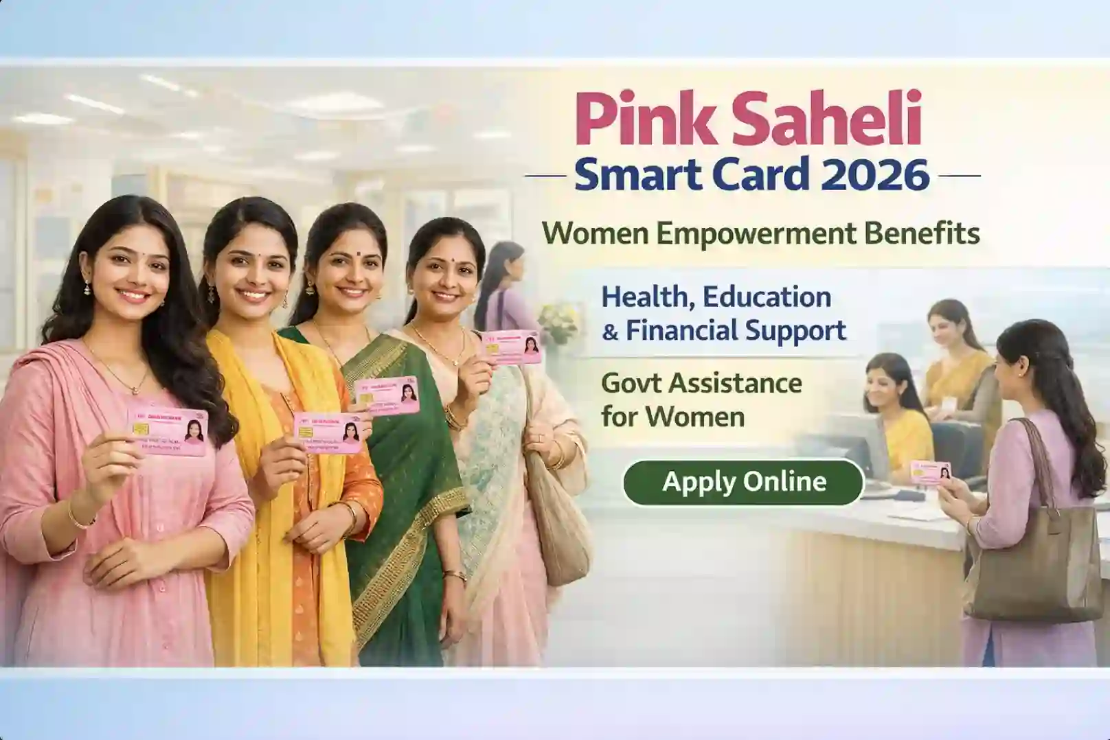 Pink Saheli Smart Card 2026 women empowerment benefits