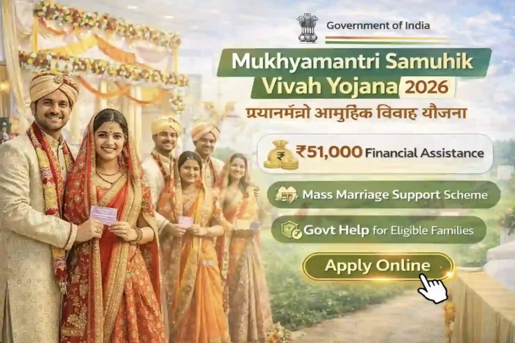 Mukhyamantri Samuhik Vivah Yojana 2026 mass marriage financial assistance