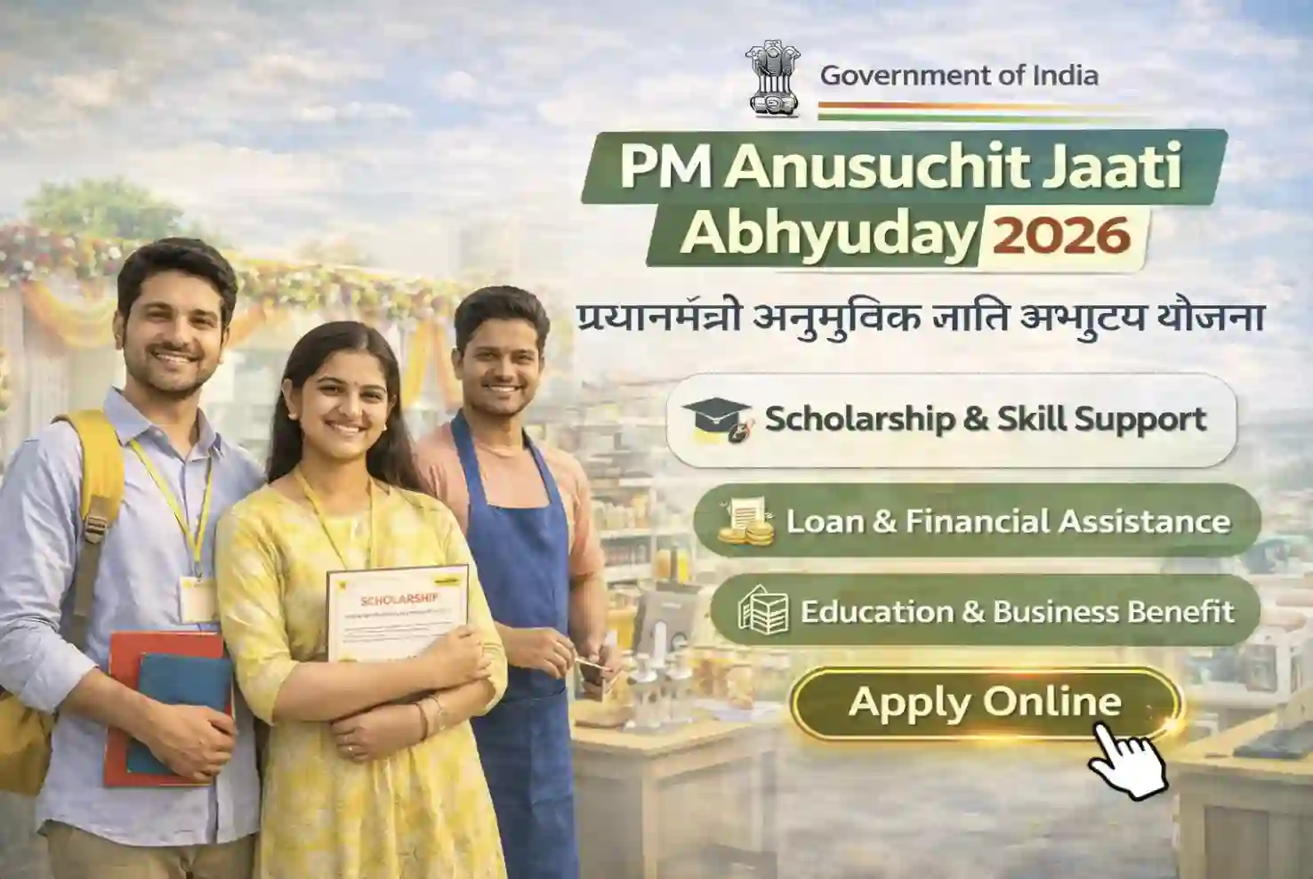 Anusuchit Jaati Abhyuday Yojana financial assistance for SC beneficiaries