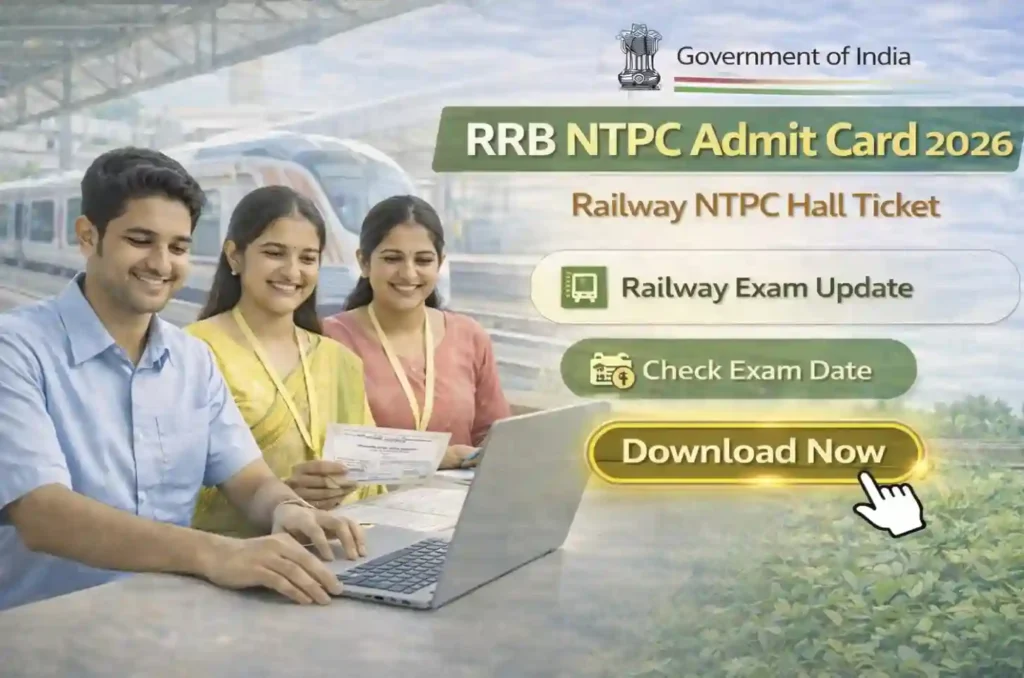RRB NTPC Admit Card 2026 railway exam hall ticket download