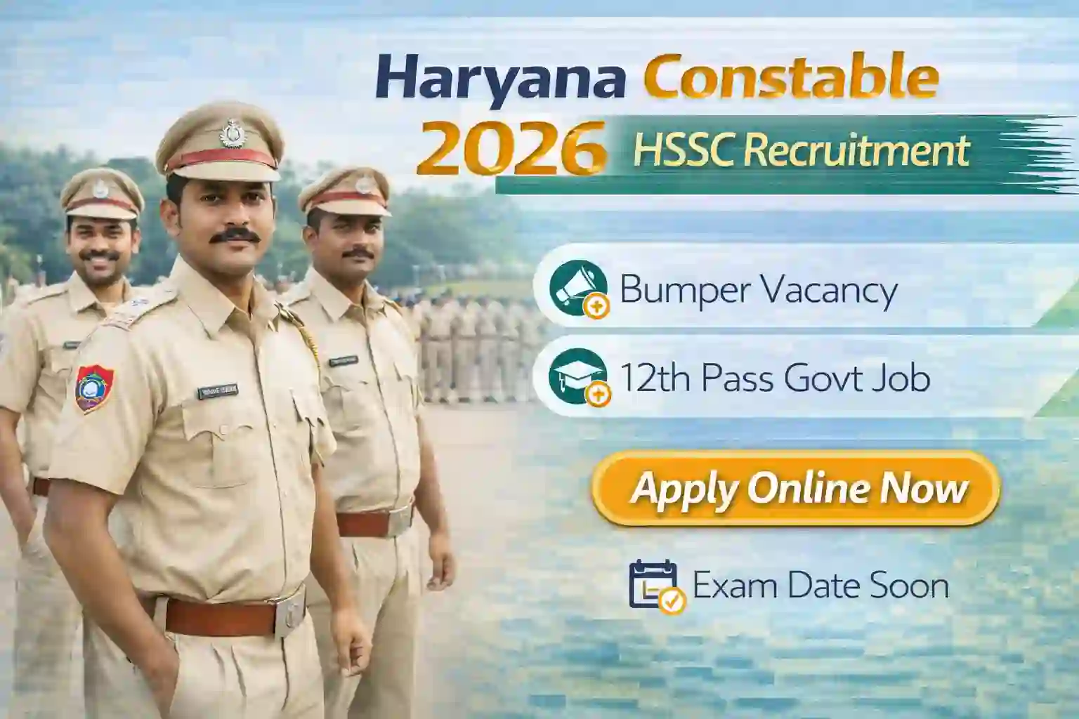 Haryana Constable Online Form 2026 HSSC eligibility vacancy exam date